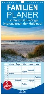 Produktbild: Familienplaner 2026 - Fischland-Dar&szlig;-Zingst Impressionen der Halbinsel mit 5 Spalten (Wandkalender, 21 x 45 cm) CALVENDO