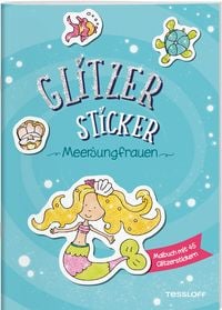 Produktbild: Glitzer-Sticker Malbuch. Meerjungfrauen
