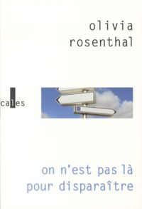 Produktbild: On n'est pas l&agrave; pour dispara&icirc;tre