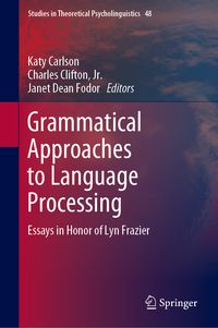 Produktbild: Grammatical Approaches to Language Processing