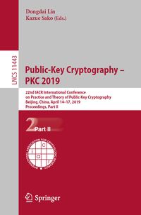 Produktbild: Public-Key Cryptography &ndash; PKC 2019