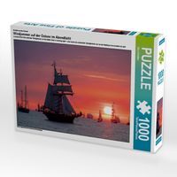 Produktbild: CALVENDO Puzzle Ein Motiv aus dem Kalender Windjammer auf der Ostsee im Abendlicht | 1000 Teile Lege-Gr&ouml;&szlig;e 64x48cm Foto-Puzzle f&uuml;r gl&uuml;ckliche Stunden
