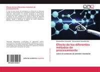 Produktbild: Efecto de los diferentes m&eacute;todos de procesamiento