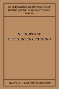 Bild vom Artikel Vorlesungen über Differenzenrechnung vom Autor Niels Erik Nörlund