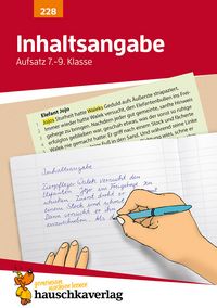 Produktbild: Aufsatz. Inhaltsangabe