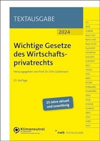 Produktbild: Wichtige Gesetze des Wirtschaftsprivatrechts