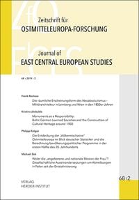 Produktbild: Zeitschrift f&uuml;r Ostmitteleuropa-Forschung 68/2 ZfO - Journal of East Central European Studies JECES 68/2
