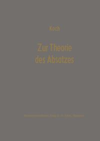 Produktbild: Zur Theorie des Absatzes