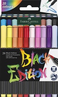 Produktbild: Faber-Castell Filzstifte Black Edition 20er Etui