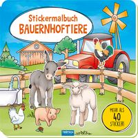 Produktbild: Tr&ouml;tsch Malbuch Stickermalbuch Bauernhoftiere