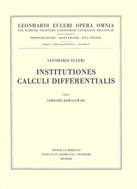 Produktbild: Institutiones calculi differentialis