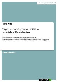Produktbild: Typen nationaler Souver&auml;nit&auml;t in westlichen Demokratien