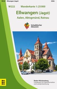 Produktbild: W222 Wanderkarte 1:25 000 Ellwangen (Jagst)
