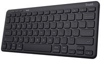 Produktbild: Trust Lyra Compact Bluetooth&reg;, Funk Tastatur Deutsch, QWERTZ Schwarz Wiederaufladbar, Ger&auml;uscharme Tasten, Spritzwassergesch&uuml;tzt, Multimediatasten