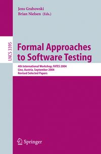Produktbild: Formal Approaches to Software Testing