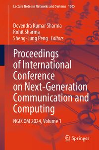Produktbild: Proceedings of International Conference on Next-Generation Communication and Computing