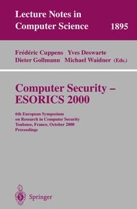 Produktbild: Computer Security - ESORICS 2000