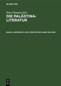 Produktbild: Die Literatur der Jahre 1935&ndash;1939