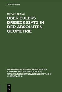 Produktbild: &Uuml;ber Eulers Dreieckssatz in der absoluten Geometrie