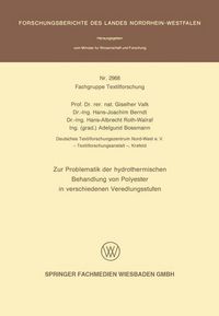 Produktbild: Zur Problematik der hydrothermischen Behandlung von Polyester in verschiedenen Veredlungsstufen