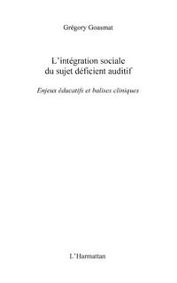 Produktbild: L'integration sociale du sujetdeficient