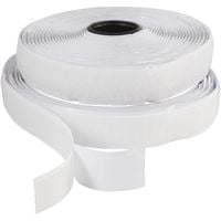 Produktbild: Creativ Company Klettband Haken & &Ouml;sen, selbstklebend, B 20 mm, Wei&szlig;, 5 m, 1 Rolle