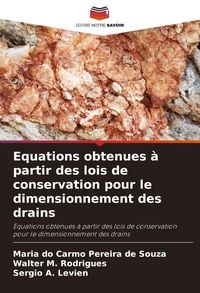 Produktbild: Equations obtenues &agrave; partir des lois de conservation pour le dimensionnement des drains