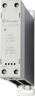 Produktbild: Finder Halbleiterrelais 77.11.9.024.8250 15 A Schaltspannung (max.): 305 V/AC Nullspannungsschaltend 1 St.