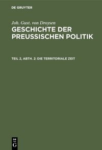 Produktbild: Die territoriale Zeit
