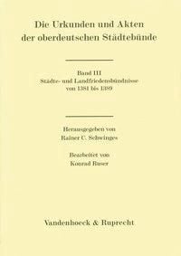 Produktbild: Die Urkunden und Akten der oberdeutschen St&auml;dteb&uuml;nde. Band 3