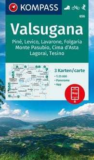 Bild vom Artikel KOMPASS Wanderkarten-Set 656 Valsugana, Pine, Levico, Lavarone, Folgaria, Monte Pasubio, Cima d'Asta, Lagorai, Tesino (3 Karten) 1:25.000 vom Autor 
