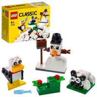LEGO Classic 11012 Kreativ-Bauset mit weißen Bausteinen, Set für Kinder 