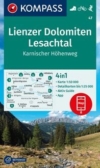 Produktbild: KOMPASS Wanderkarte 47 Lienzer Dolomiten, Lesachtal, Karnisc