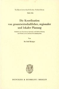 Produktbild: Die Koordination von gesamtwirtschaftlicher, regionaler und lokaler Planung.