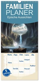 Produktbild: Familienplaner 2027 - Epische Aussichten mit 5 Spalten (Wandkalender, 21 x 45 cm) CALVENDO