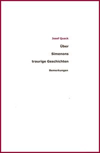 Produktbild: &Uuml;ber Simenons traurige Geschichten