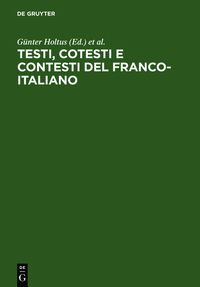 Produktbild: Testi, cotesti e contesti del franco-italiano