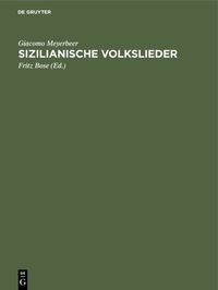 Produktbild: Sizilianische Volkslieder