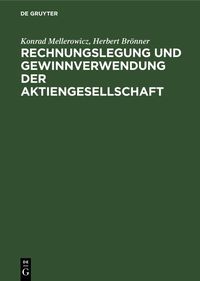 Produktbild: Rechnungslegung und Gewinnverwendung der Aktiengesellschaft