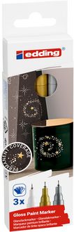 Produktbild edding 780 Glanzlackmarker 3er Set metallic