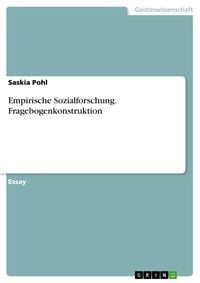Produktbild: Fragebogenkonstruktion