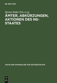Produktbild: &Auml;mter, Abk&uuml;rzungen, Aktionen des NS-Staates
