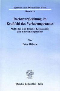Produktbild: Rechtsvergleichung im Kraftfeld des Verfassungsstaates.