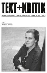 Produktbild: TEXT + KRITIK 252 - Barbara K&ouml;hler