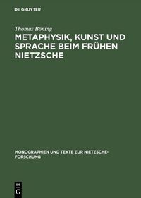 Produktbild: Metaphysik, Kunst und Sprache beim fr&uuml;hen Nietzsche