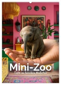 Produktbild: Mini-Zoo &ndash; Tiere im falschen Ma&szlig;stab (Wandkalender 2026 DIN A2 hoch), CALVENDO Monatskalender