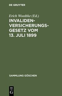 Produktbild: Invalidenversicherungsgesetz vom 13. Juli 1899