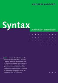 Produktbild: Syntax: A Minimalist Introduction