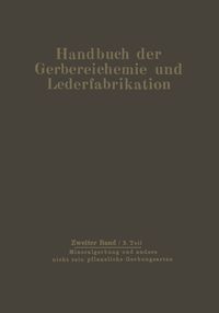 Produktbild: Mineralgerbung und andere nicht rein pflanzliche Gerbungsarten