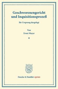 Produktbild: Geschworenengericht und Inquisitionsproze&szlig;.